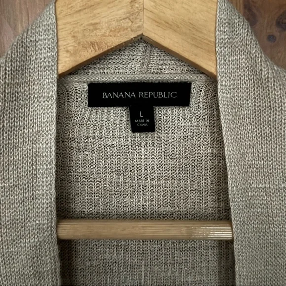 Banana Republic Beige Open-Front Cardigan - Picture 4 of 5